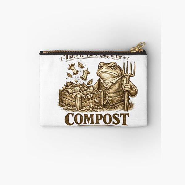 Item preview, Funny Compost Frog Illustration designed and sold by HUTEND.
