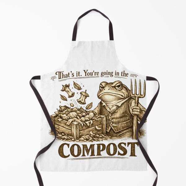 Item preview, Funny Compost Frog Illustration designed and sold by HUTEND.