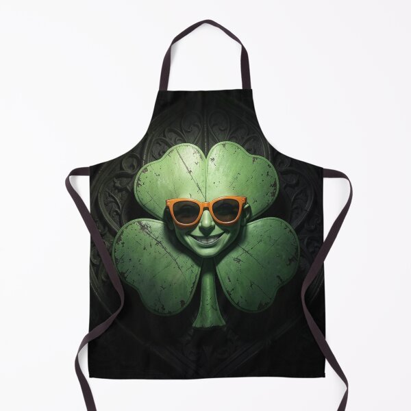Item preview, Gothic Dark Fantasy Four-Leaf Clover with Sunglasses designed and sold by Bloomkept.