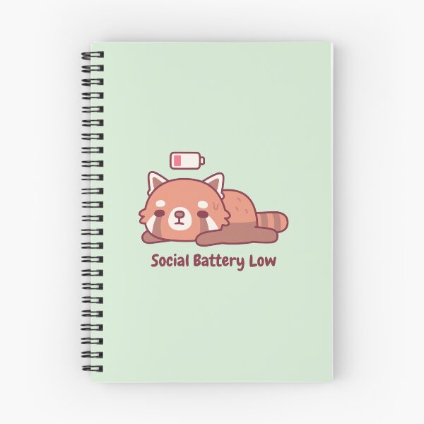 Item preview, Cute Tired Red Panda Introvert Social Battery Low designed and sold by rustydoodle.