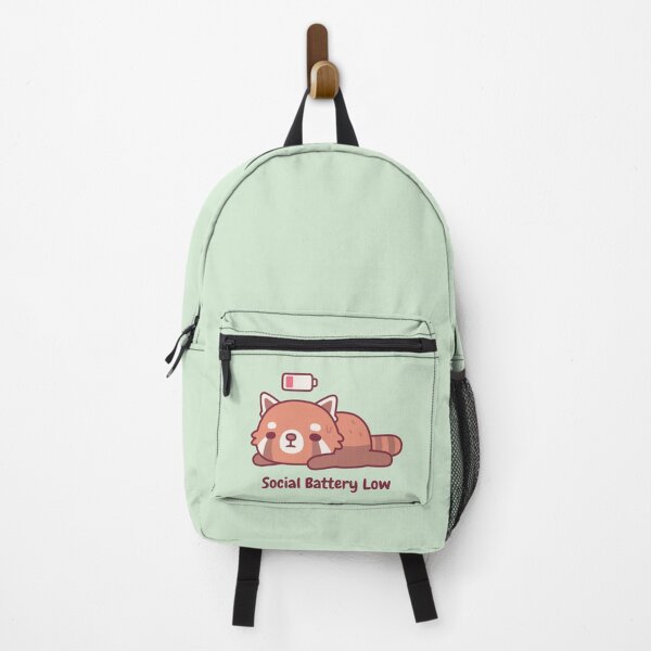 Item preview, Cute Tired Red Panda Introvert Social Battery Low designed and sold by rustydoodle.