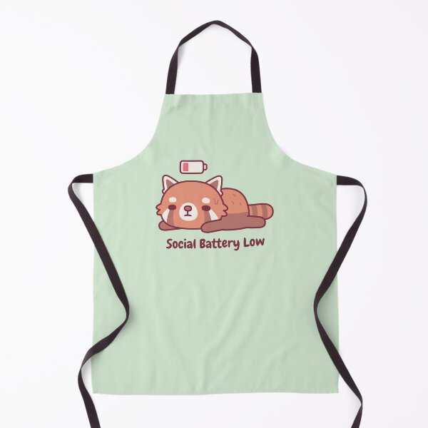 Item preview, Cute Tired Red Panda Introvert Social Battery Low designed and sold by rustydoodle.
