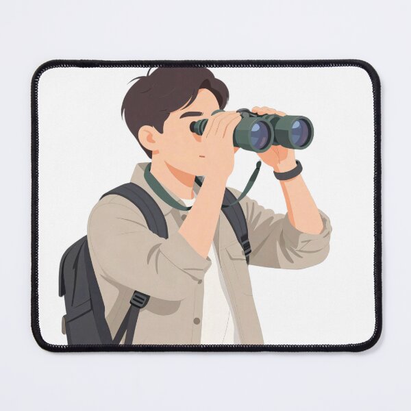 Item preview, Birdwatcher Binocular Illustration designed and sold by TheBathhouse.