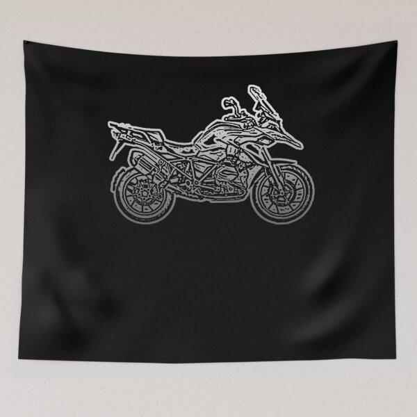 Item preview, Adventure Motorcycle Line Art Touring Bike designed and sold by FroggyBaBoy.
