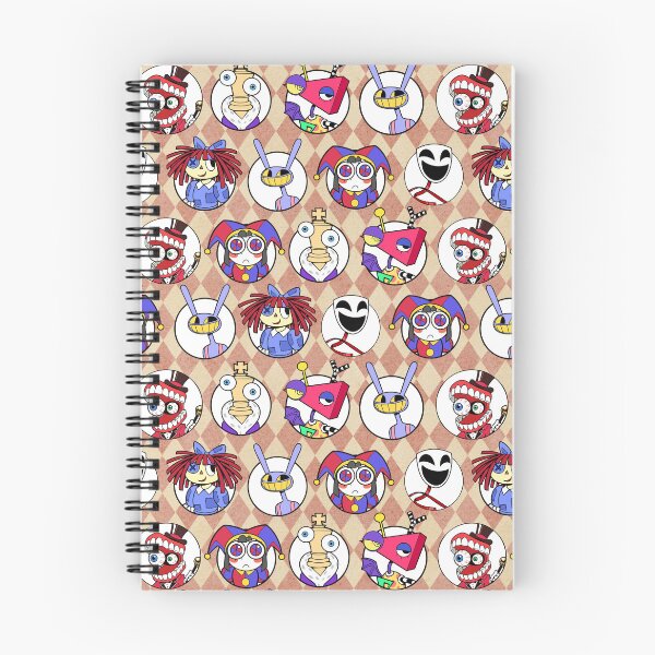 Item preview, TADC The Amazing Digital Circus Seamless Pattern Tan Background! Jax, Kinger, Gangle, Zooble, Ragatha, Pomni, Caine. designed and sold by Playful Patternz.