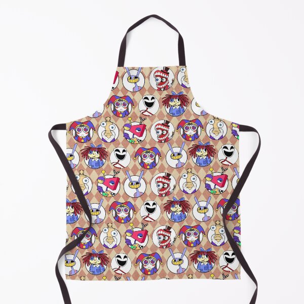 Item preview, TADC The Amazing Digital Circus Seamless Pattern Tan Background! Jax, Kinger, Gangle, Zooble, Ragatha, Pomni, Caine. designed and sold by Playful Patternz.