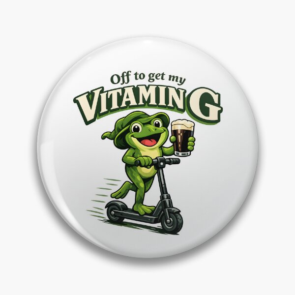 Item preview, Off to Get My Vitamin G Scooter Frog designed and sold by HUTEND.