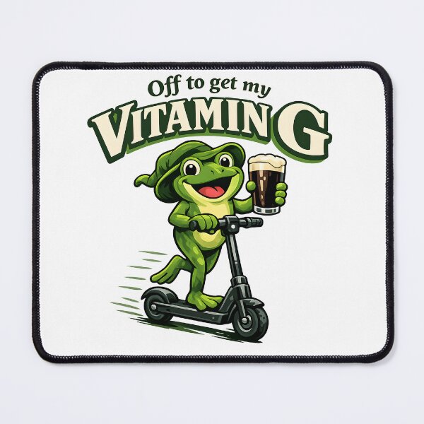 Item preview, Off to Get My Vitamin G Scooter Frog designed and sold by HUTEND.