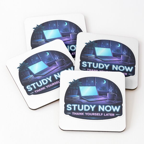 Item preview, Study Now Neon Aesthetic Sticker – Motivational Night Desk Laptop Design. designed and sold by ZenGrowth4.