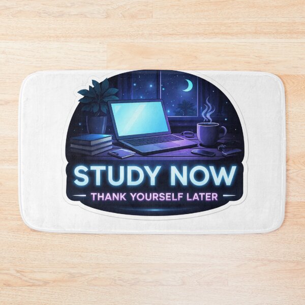 Item preview, Study Now Neon Aesthetic Sticker – Motivational Night Desk Laptop Design. designed and sold by ZenGrowth4.