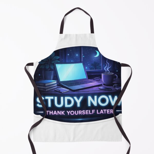 Item preview, Study Now Neon Aesthetic Sticker – Motivational Night Desk Laptop Design. designed and sold by ZenGrowth4.