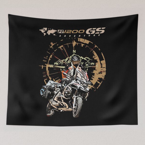 Item preview, Adventure Motorcycle Compass World Rider Design designed and sold by FroggyBaBoy.