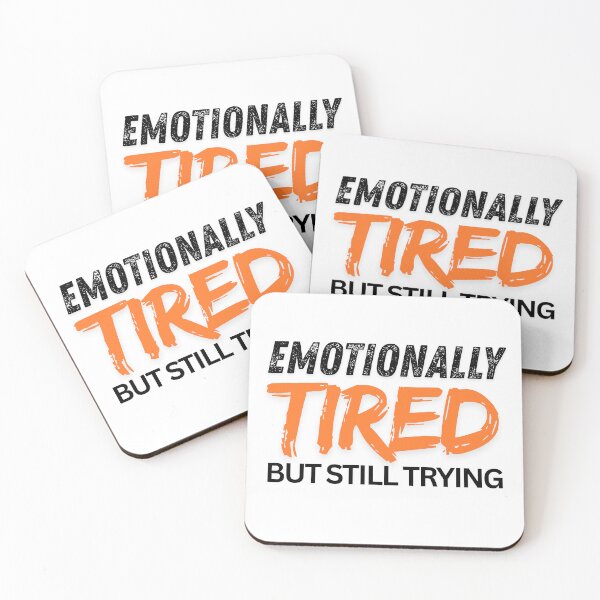 Item preview, Emotionally Tired Journal Mental Health Notebook, brafdesign designed and sold by Brafdesign.