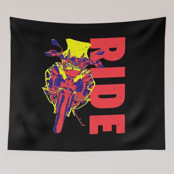 Item preview, Ride Adventure Motorcycle Pop Art Design designed and sold by FroggyBaBoy.