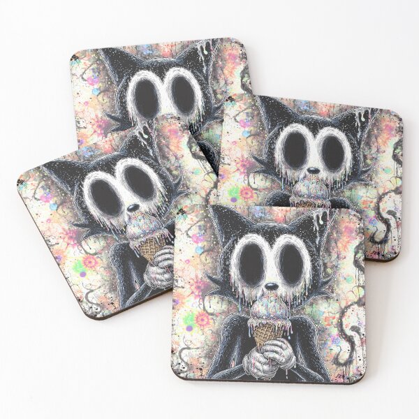 Item preview, Dark Vintage Cartoon Cat Tripping on Ice Cream designed and sold by DonaldWaltersxx.