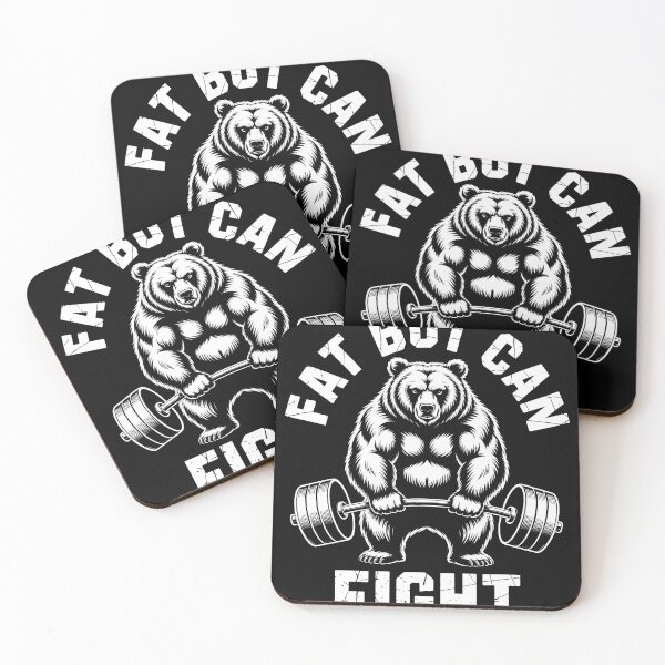 Item preview, Fat But Can Fight Strong Bear Weightlifting Gym Humor designed and sold by Dazeville Studio1541 .