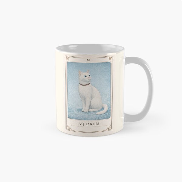 Item preview, Aquarius Zodiac Tarot Cat – The Cosmic Visionary designed and sold by HoloInverse.