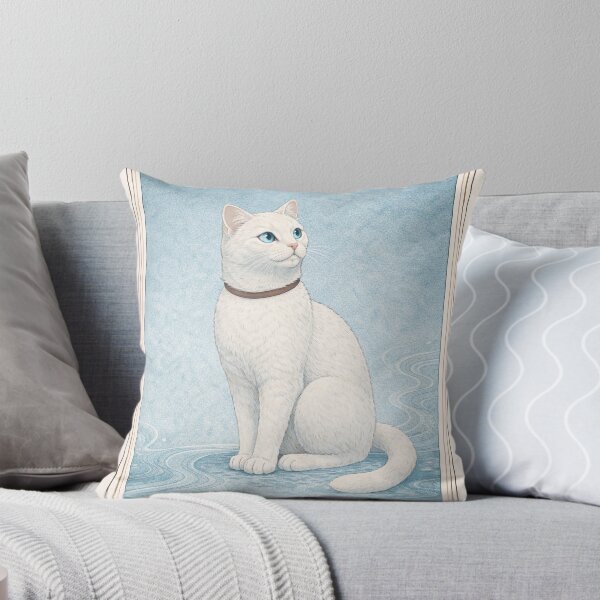 Item preview, Aquarius Zodiac Tarot Cat – The Cosmic Visionary designed and sold by HoloInverse.