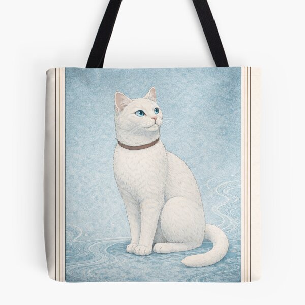 Item preview, Aquarius Zodiac Tarot Cat – The Cosmic Visionary designed and sold by HoloInverse.