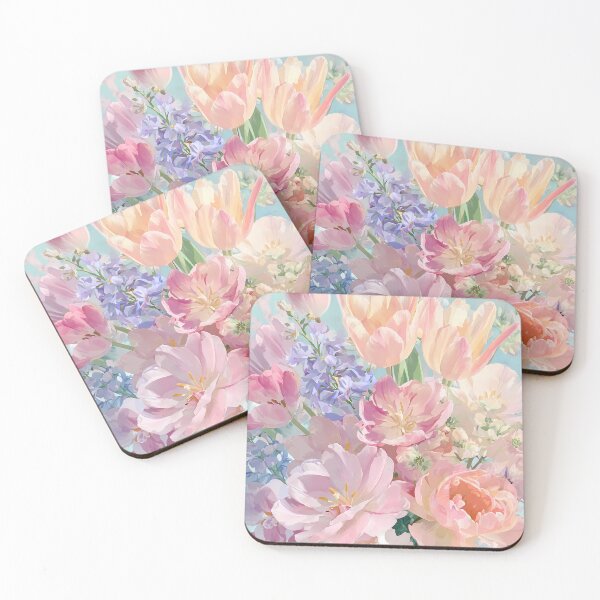 Item preview,   Pastel Watercolor Spring Flower Bouquet Illustration designed and sold by BobaBunny76.
