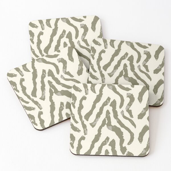 Item preview, White Ivory Khaki Subtle Zebra Pattern Print designed and sold by burbankdesigns.