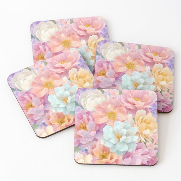Item preview,  Pastel Watercolor Spring Flower Bouquet Illustration designed and sold by BobaBunny76.