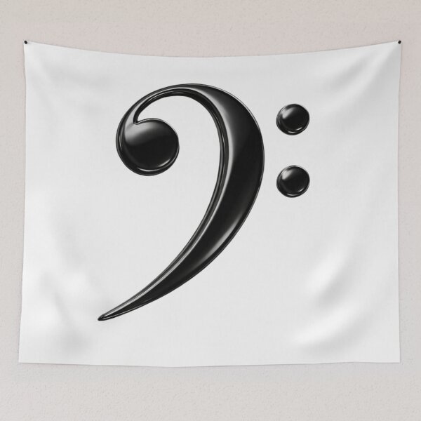 Item preview, Bass Clef Music Shirt – Musician Gift, Minimalist Black Music Symbol Design designed and sold by jerskie_12tribes.