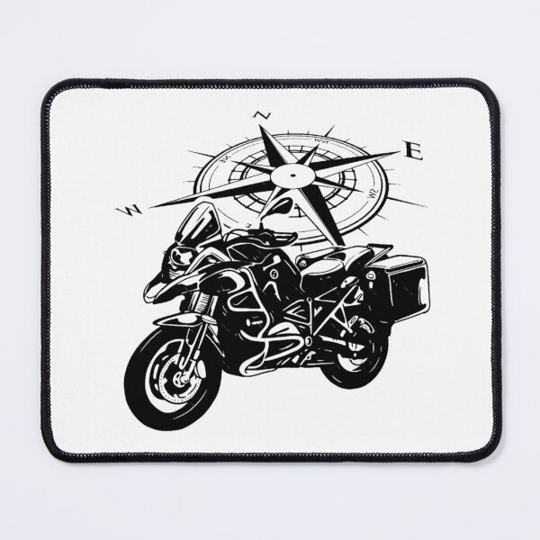 Item preview, Adventure Motorcycle Compass Line Art Design designed and sold by FroggyBaBoy.