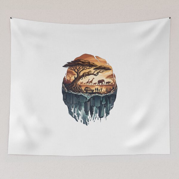Item preview, The Great Divide: African Savannah & Modern Metropolis Art designed and sold by Morden-Design.
