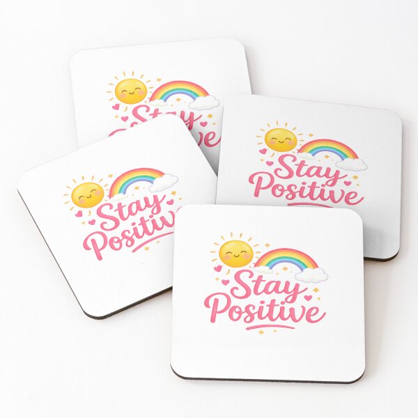 Item preview, Stay Positive Rainbow Motivational Sticker | Happy Inspiration Design designed and sold by Lovestickerco.