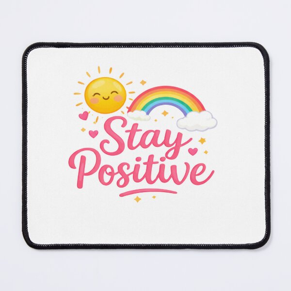 Item preview, Stay Positive Rainbow Motivational Sticker | Happy Inspiration Design designed and sold by Lovestickerco.