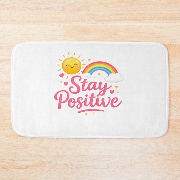 Item preview, Stay Positive Rainbow Motivational Sticker | Happy Inspiration Design designed and sold by Lovestickerco.
