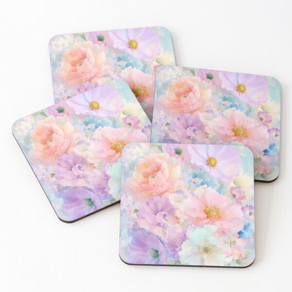 Item preview,  Pastel Watercolor Spring Flower Bouquet Illustration designed and sold by BobaBunny76.