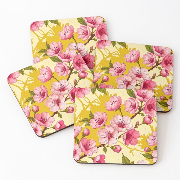 Item preview, Pink Sakura Cherry Blossom Flower Branches in Sunshine designed and sold by MaisonMaroMara.