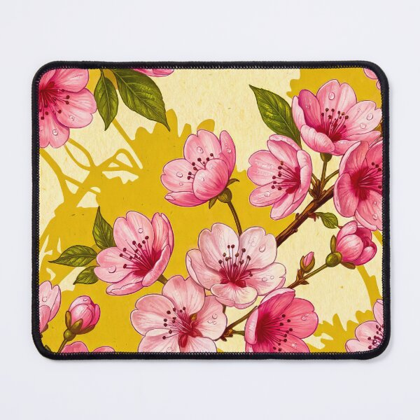 Item preview, Pink Sakura Cherry Blossom Flower Branches in Sunshine designed and sold by MaisonMaroMara.