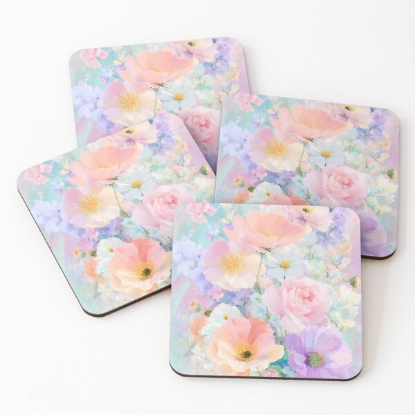 Item preview,  Pastel Watercolor Spring Flower Bouquet Illustration designed and sold by BobaBunny76.