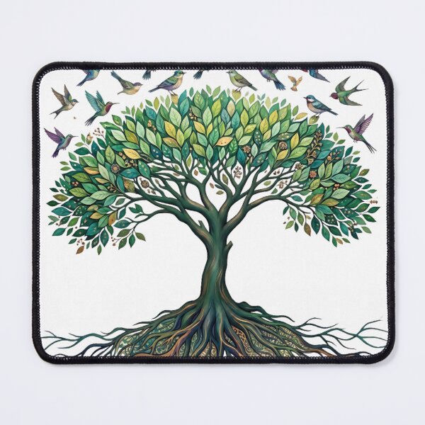 Item preview, Flying High - Vibrant Tree of Life with Birds Art designed and sold by Morden-Design.