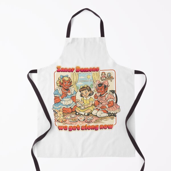 Item preview, Inner Demons Tea Party — Retro Dark-Humor Cartoon designed and sold by Nacho Average Designs.