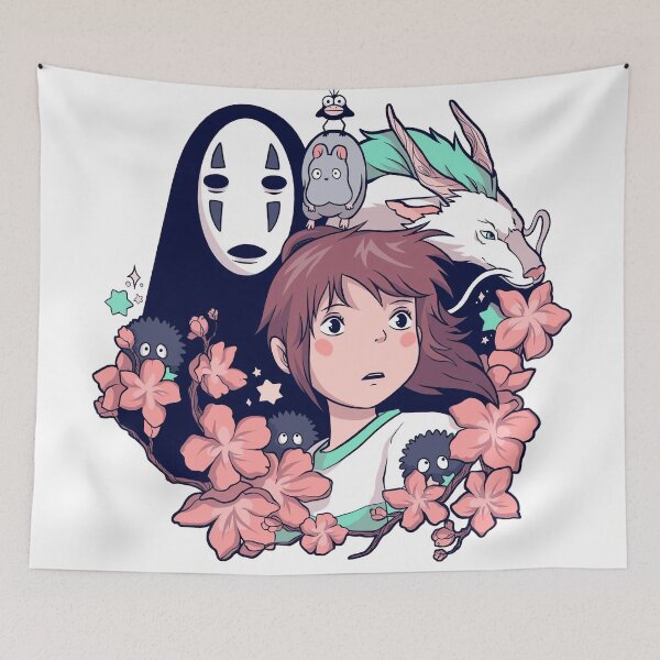 Item preview, Cute kawaii art girl faces -%[ghiblis]%- flying away dragons designed and sold by Wenddys.