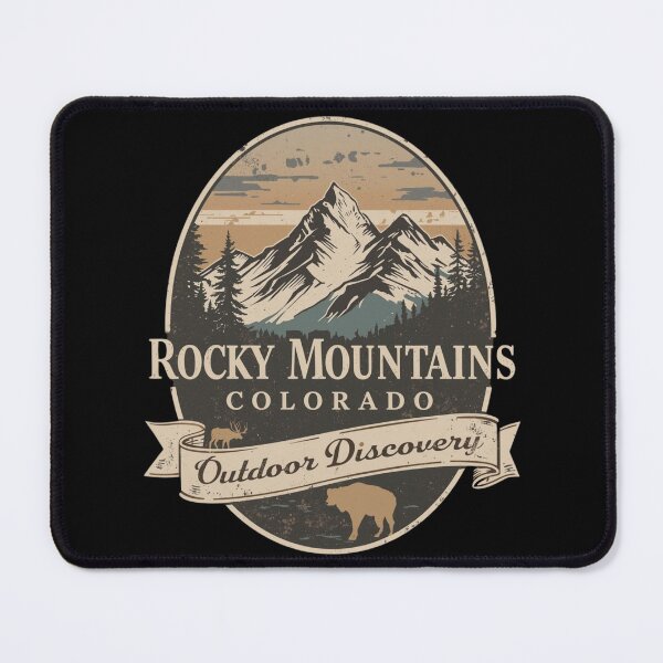 Item preview, Rocky Mountains Colorado Outdoor Discovery Vintage Badge designed and sold by PACS0011.