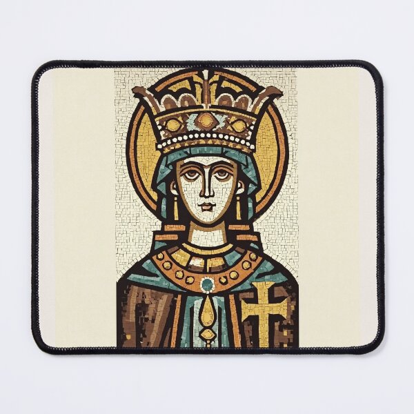 Item preview, Byzantine Empress Gold Mosaic Icon Imperial Art Print designed and sold by BestVarieties.
