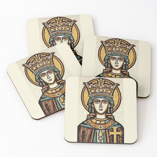 Item preview, Byzantine Empress Gold Mosaic Icon Imperial Art Print designed and sold by BestVarieties.