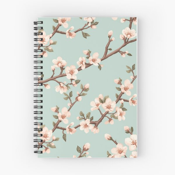 Item preview, Cherry Blossom On Light Blue Background Pattern designed and sold by burbankdesigns.