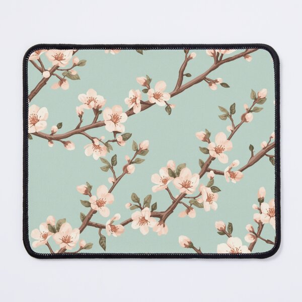 Item preview, Cherry Blossom On Light Blue Background Pattern designed and sold by burbankdesigns.