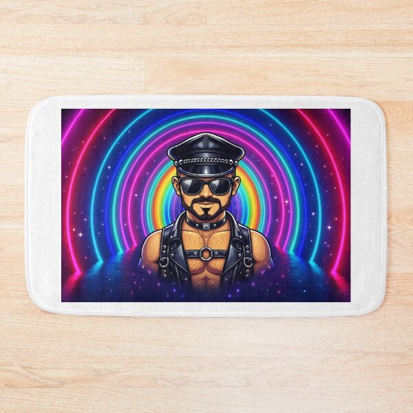 Item preview, Gay Pride Leather Daddy Colorsplash Tom of Finland Tribute Leather Pride Graphic Design designed and sold by ItsAKinkThing.