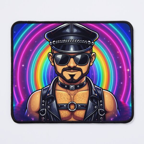 Item preview, Gay Pride Leather Daddy Colorsplash Tom of Finland Tribute Leather Pride Graphic Design designed and sold by ItsAKinkThing.
