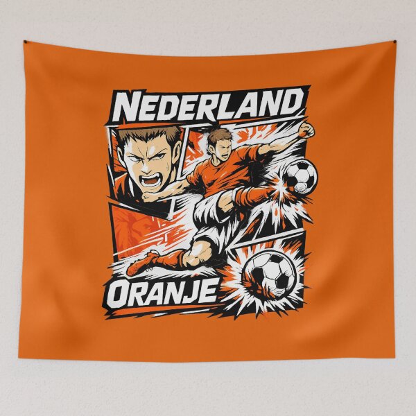 Item preview, Netherlands Soccer Manga Shirt – Oranjie Football Graphic – Dutch Football Fan Art designed and sold by JonelCrafts.