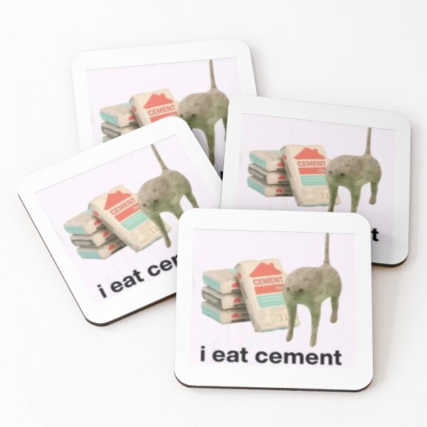 Item preview, i eat cement cat meme designed and sold by cloudzer0000.