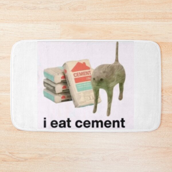 Item preview, i eat cement cat meme designed and sold by cloudzer0000.