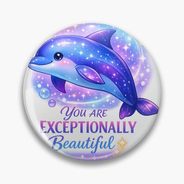 Item preview, Mystic Dolphin Sticker – You Are Exceptionally Beautiful ✨ Magical Ocean Aesthetic designed and sold by VNyA.